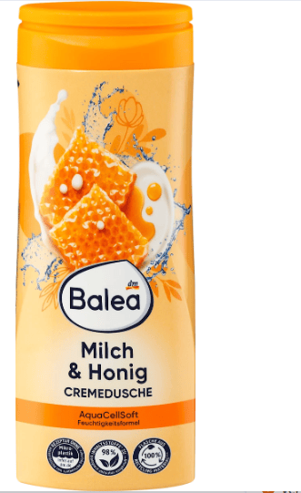 Crème de douche au lait et au miel, 300 ml