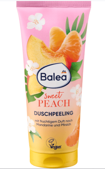 Gommage douche Pêche Douce, 200 ml