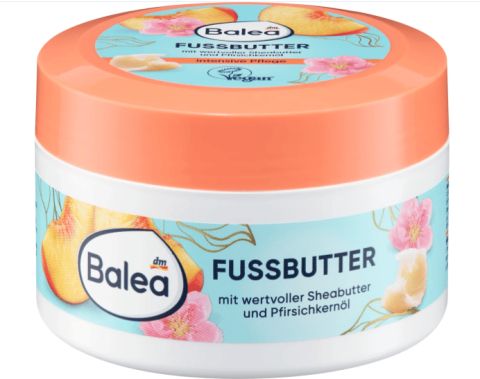 Beurre pour les pieds au beurre de karité et à l'huile de noyau de pêche, 150 ml